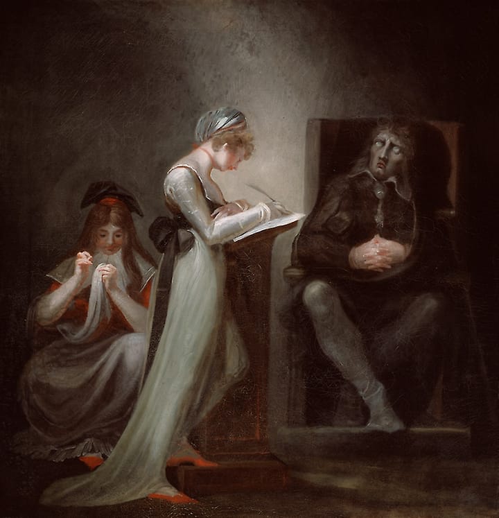 Henry Fuseli's painting of Milton dictating Paradise Lost to his daughter
